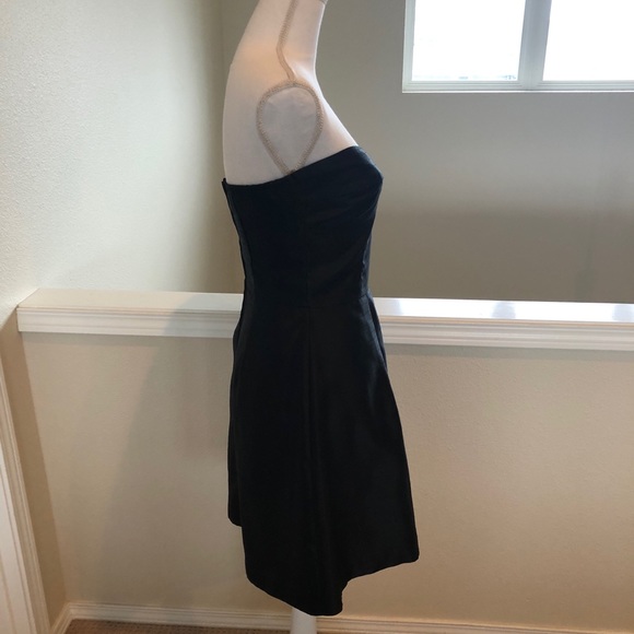 LBD - Black Strapless Pleated Dress - Size M - Picture 6 of 8